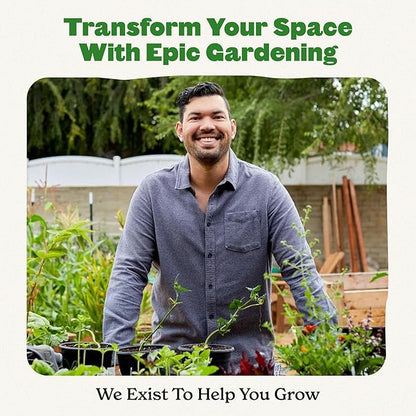 Epic Gardening Reusable Seed Starter Tray - 16 Cell/8 Seedling Starter Trays - Easy Watering, Indoor Greenhouse, Plant Starter, Gardener-Friendly for Seedlings | UV-Treated & BPA-Free - Black
