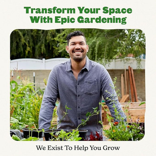 Epic Gardening Reusable Seed Starter Tray - 16 Cell/8 Seedling Starter Trays - Easy Watering, Indoor Greenhouse, Plant Starter, Gardener-Friendly for Seedlings | UV-Treated & BPA-Free - Black