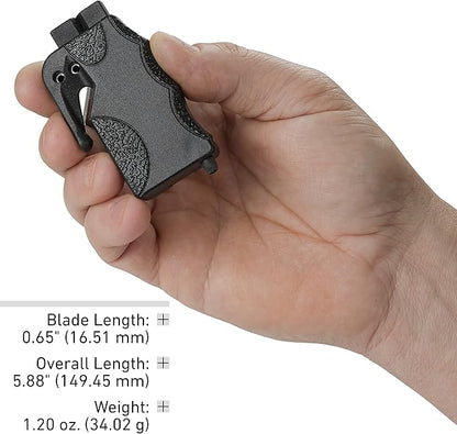 CRKT Exitool Emergency Multitool: Automotive Safety, Seat Belt Strap Cutter, Steel Window & Glass Breaker, Clips to Seat Belt 9031