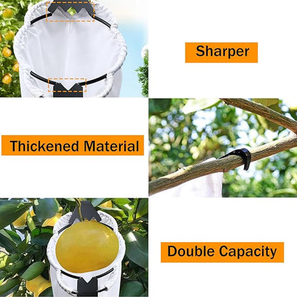 Fruit Picker with Basket 26-167" Adjustable Long Handle Large Elastic Bag Fruit Picking Tools with Serrated Blades Equipment Tree Picker for Apples Mango Pear Orange Avocados