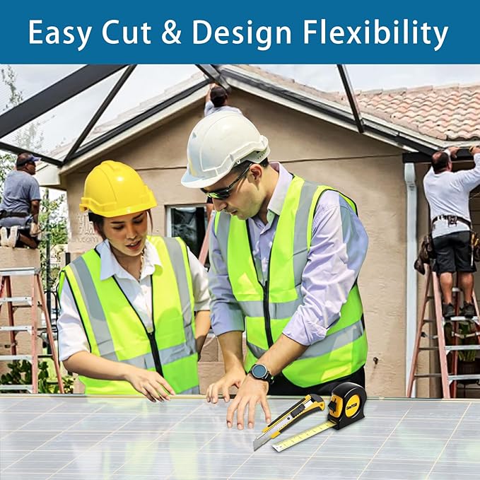 6 Pcs Polycarbonate Greenhouse Panels Polycarbonate Sheets Twin-Wall Roof Panels Waterproof UV Protected Clear Corrugated Plastic Roofing for Greenhouse Replacement(4' x 2' x 0.24'')