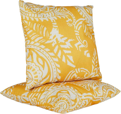 Outdoor Throw Pillows Waterproof Set of 2 Patio Pillows 18×18 Inch Decorative Pillows for Bed, Couch, Sofa and Patio Furniture