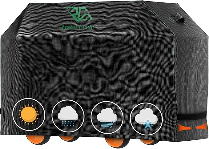 Grill Cover, 52 INCH BBQ Grill Cover for Outdoor Grill, Barbecue Accessories Gas Grill Cover Waterproof, Fade Resistant, UV Resistant, Black