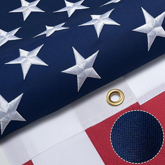 High Wind American Flag for Outdoor 20x30 Ft - Heavy Duty Allegiance US Flag with Embroidered Stars, Sewn Stripes & Brass Grommets All Weather Fade Resistant for Outside Use