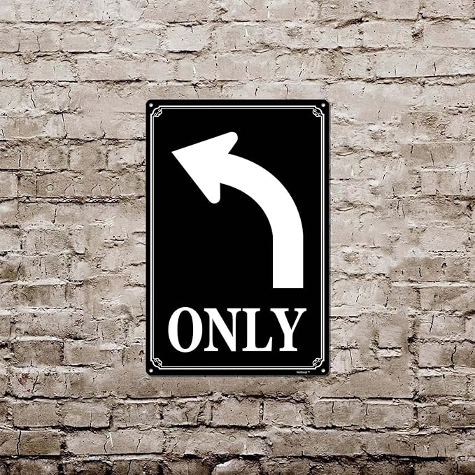 12x16" Right Turn Only Arrow Signs - High-Intensity Aluminum Parking Lot Sign, Weatherproof & Fade-Resistant, Ideal for Outdoor & Indoor Use - Curbside Sign