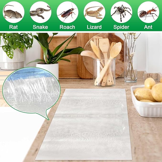 12 Pack Large Super Sticky Glue Traps for Mice and Rats, Rat Mouse Sticky Traps Glue Board for Garage Garden Basement Kitchen Home Outdoor Indoor Restaurant Office (26" x 11")