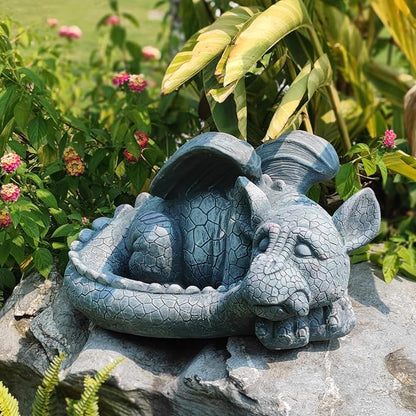 Large Sleeping Dragon Garden Outdoor 22" L Statue Mythical Decor for Lawn Yard Patio Pond Porch Deck Baby Sleeping Dragon Ornament Birthday Presents for Friends Family