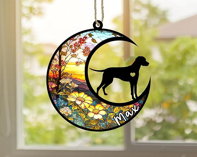 Personalized Dog Memorial, Custom Name Dalmatian Dog Christmas Ornament with Name, Custom Breeds, Pet Loss Light Catcher, Gifts for Lovers Loss of Pet Sympathy on Mothers Day Christmas