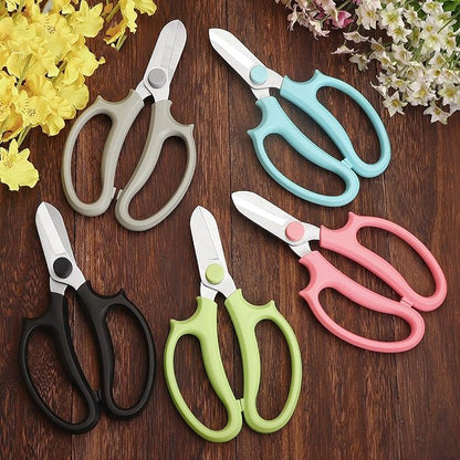 Gardening Scissor White Sharp Blade Alloy Steel Garden Shears for Cutting Flowers Trimming Plants of Yard Florist Rose Herb Hedge and Fruits Picking