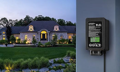 GKOLED 60W Low Voltage Landscape Transformer, Outdoor Landscape Lighting Transformer with Photocell Sensor and Timer, 120V AC to 12V AC for LED Lights, Weatherproof, Heavy-Duty, ETL Listed