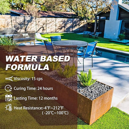 Mulch Glue - 128oz / 1 Gallon Landscape Adhesive Gravel Binder Glue with Applicator for Landscaping Concentrate Covers, Garden - Ready to Use Non Toxic Mulch Stabilizer for Pea Gravel, Stones, Bark