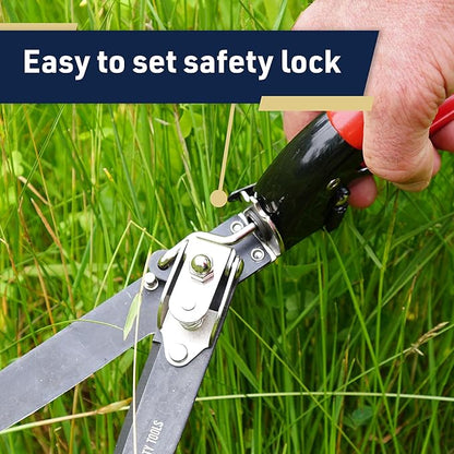 Grass Shears - Garden Clippers with Rotating Handle - Grass Cutter Edging Shears - Hedge Trimmer Garden Shears - Hedge Clippers or Yard Scissors for Outdoor Edges and Hedges by Kings County Tools