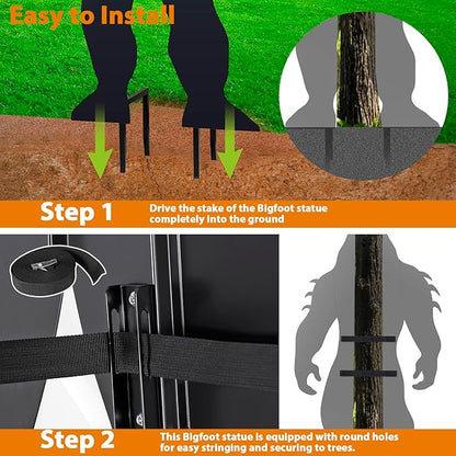 6Ft Tall Bigfoot Metal Outdoor Decor Big Foot Sasquatch Gifts for Men/Women/Dad Unique Bigfoot Silhouette Statues Perfect for Patio and Lawn Decorations, Garden Decor, Yard Art, Yard Display