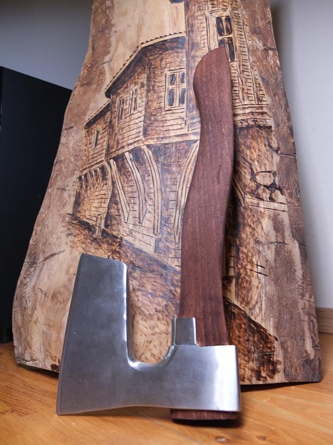 Stainless Steel Bearded Axe/Hatchet Metal Guard Custom Made Handle