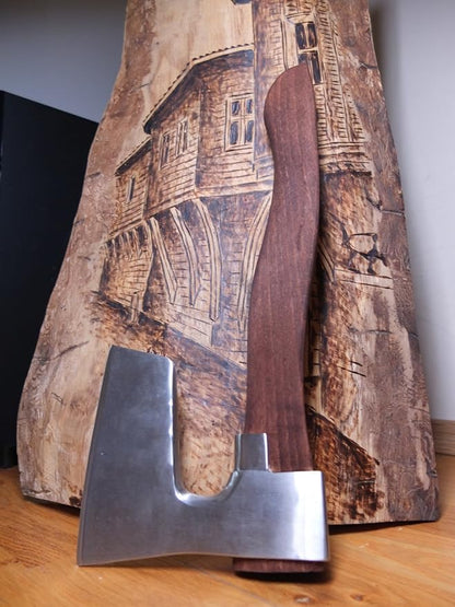 Stainless Steel Bearded Axe/Hatchet Metal Guard Custom Made Handle