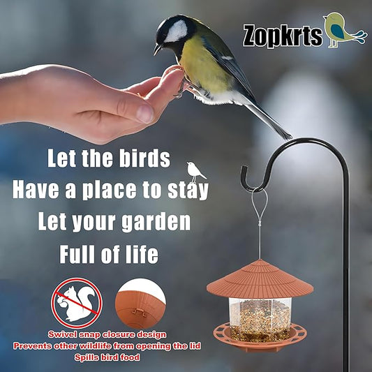 2 Pack Bird Feeders for Outdoor Hanging,Backyard Birding & Wildlife,Bird Feeder for Window