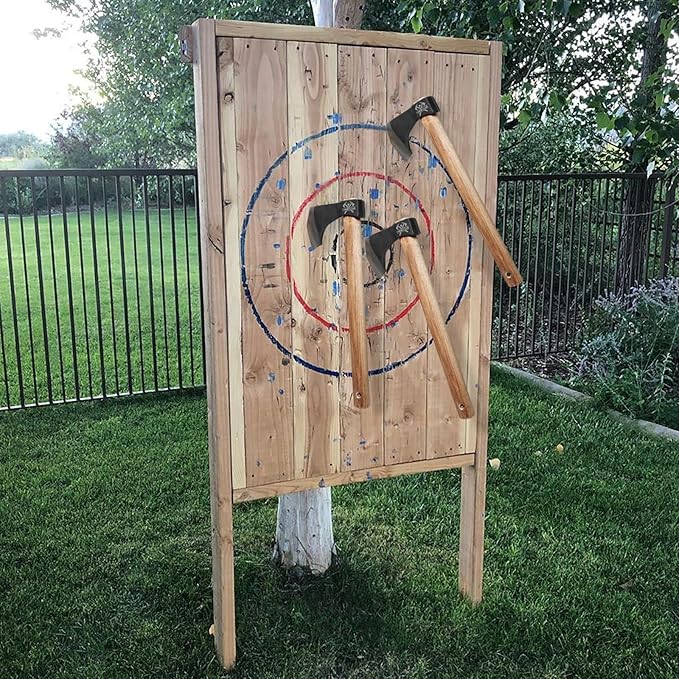 Throwing Axe Set, 3 Pack 18.9" Throwing Axes and Tomahawks with 1065 High Carbon Steel & Hickory Wooden Handle, Perfect for Axe Throwiing Game, Competition and Recreation, Gift for Men