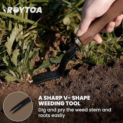 Gardening Tools Weed Puller Tool,Heavy Duty Weeding Tool with Ergonomic Handle Garden Weed Remover Tool for Planting, Flower and Vegetable Care in Lawn Garden Yard