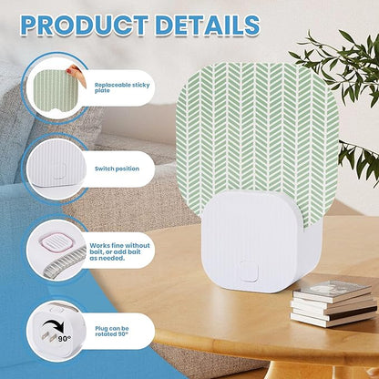 Fly Trap Indoor(1 Device + 3 Glue Cards), Mosquito Trap for Mosquito, Flies, Fruit Flies, Moths, Gnats, gnat Traps for House Indoor