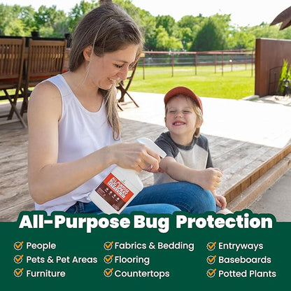 Cedarcide All-Purpose Bug Spray | Kill and Control Mosquitos, Fleas, Ticks, Ants | Made with Natural Essential Oils | Use on People, Pets & Kids (Peppermint, Quart (32 Oz.))