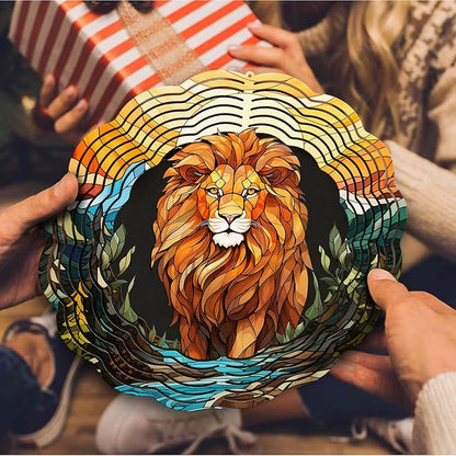 Lion Wind Spinner - Unique 3D Hanging Wind Spinner for Yard and Garden