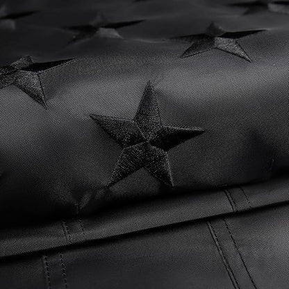 All Black American Flag 4x6 Outdoor Heavy Duty Nylon Flags with Embroidered Stars/Sewn Stripes/Strong Brass Grommets