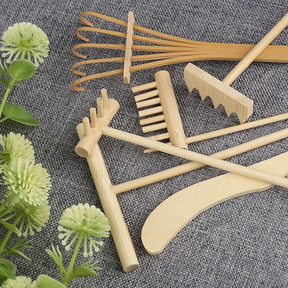 24 PCS DIY Sand Zen Garden Tools, Mini Zen Garden Rake Sets for Serenity and Spiritual Meditation, Tasteful and Elegant Zen Garden Accessories for Home Decor, and Father or Mother's Gift, by GNIEMCKIN