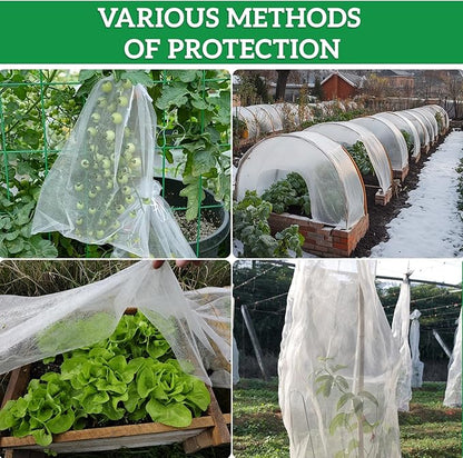 Plant Covers Freeze Protection 10 ft x 33 ft Fabric Frost Cloths for Outdoor Plants 1oz/yd² Floating Row Plant Blankets for Winter Frost Sun Protection