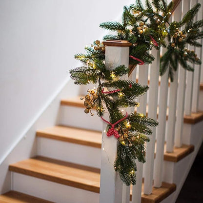Shappy 6 Pieces Christmas Garland Banister Ties Christmas Decorative Reusable and Flexible Twist Ties for Garland, Banister Home Decoration (Red)
