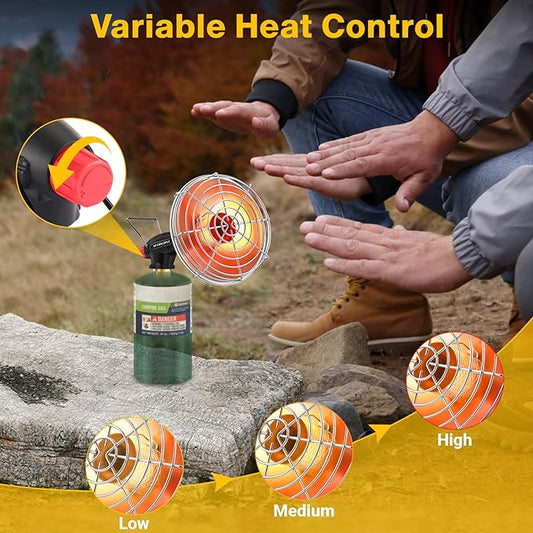 Golf Cart Heater,9200BTU Outdoor Portable Propane Camping Heater with Golf Cart Cup Holder & Self Ignition for EZGO Yamaha Club Car,Most Golf Cart - Fuel Cylinder not included