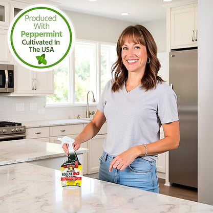 Nature’s MACE Rodent Repellent 1 Gal Concentrate Covers 87,000 Sq Ft, Rodent Repellent Outdoor, Keep Rodents Out of Home, Garage, Attic, Peppermint Spray Blend for Rodents, Safe Around Kids & Pets