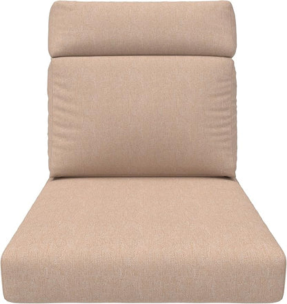 Covers & All Olefin Rectangle High Back Chair Cushion, 420 Denier Supportive Foam Seat and Poly Fill Back Outdoor High Back Chair Cushion, Water and for Patio High Back Chair Cushions