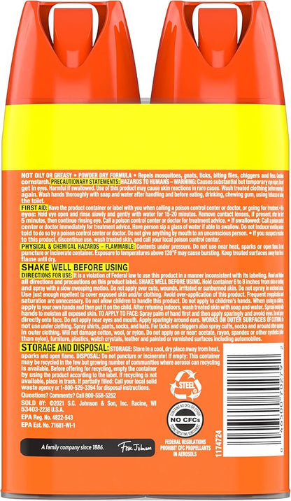 OFF! Family Care Insect & Mosquito Repellent, Bug Spray Containing 15% DEET, Protects Against Mosquitoes, 4 Oz, 2 Count