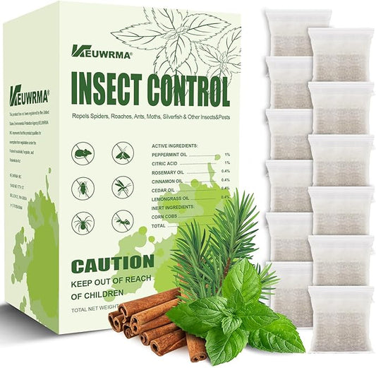 KEUWRMA Insect Control,Insect Repellent,Spider Repellent for House Indoor,Insect Repellent for indooor,Bug Repellent,Repel Mosquito, Rodents, Roach, Ant, Bugs,Spider, Moths&Other Pest,
