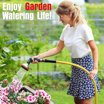 Heavy Duty Garden Hose 75ft x 5/8", NON-EXPANDABLE Flexible Water Hose for Outside, Kink Resistant Lightweight Hybrid Hose, Leakproof Rubber Hose for Outdoor, Yard, Car Wash, Garden