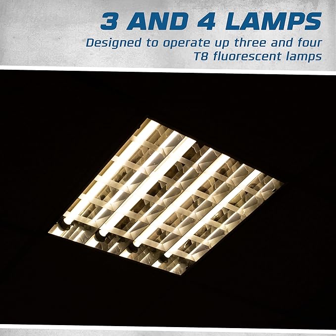 OHLECTRIC 2 Pack - Replacement for Keystone KTEB-432-UV-IS-H-P 4 Lamp T8 Electronic Fluorescent Ballast with High Light Output | 120-277V Input with Instant Start Operation | 1.16 Ballast Factor