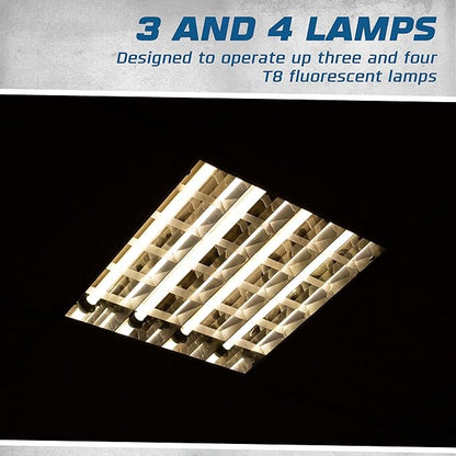 OHLECTRIC 2 Pack - Replacement for Keystone KTEB-432-UV-IS-H-P 4 Lamp T8 Electronic Fluorescent Ballast with High Light Output | 120-277V Input with Instant Start Operation | 1.16 Ballast Factor