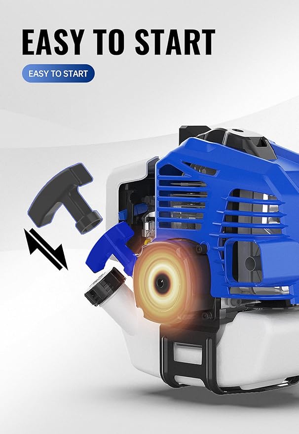 WILD BADGER POWER 26cc Weed Wacker Gas Powered, 4 in 1 String Trimmer, Wheeled Edger, Hedge Trimmer and Brush Cutter Blade, Multi Yard Care Tools, Rubber Handle & Shoulder Strap Included