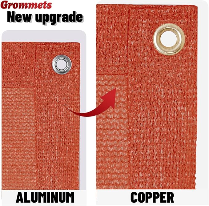 SUNNY GUARD Shade Cloth Custom Size 11x13 FT Sun Shade Screen Fabric Shade Cover Tarp with Grommets for Pergola Backyard Garden, Terra(We Customized)