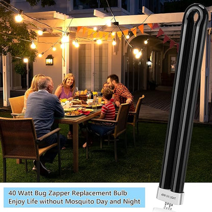 Bug Zapper Replacement Bulbs, 40w Black Light Bulb Compatible with Black Flag Bug Zapper Model BZ-40DX, BZ-40MAX, and BZ-40BLK (1)