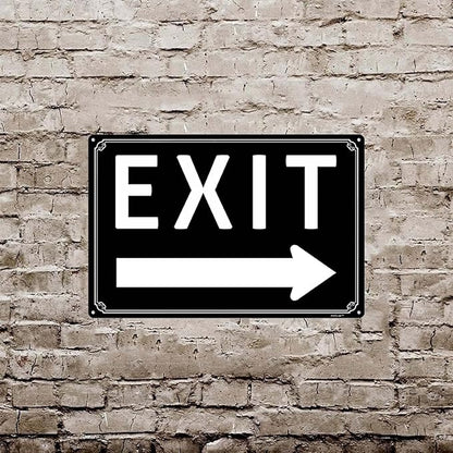 12x16" Exit Sign With Left Arrow - High-Intensity Aluminum Parking Lot Sign, Weatherproof & Fade-Resistant, Ideal for Outdoor & Indoor Use - Curbside Sign(horizontal version)