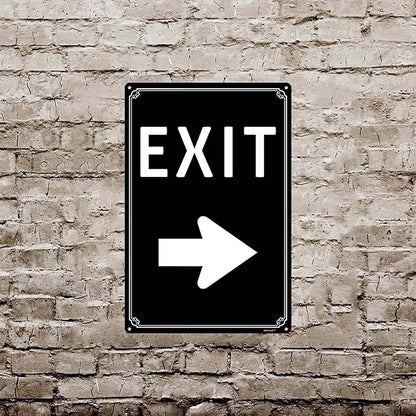 12x16" Exit Sign With Left Arrow - High-Intensity Aluminum Parking Lot Sign, Weatherproof & Fade-Resistant, Ideal for Outdoor & Indoor Use - Curbside Sign