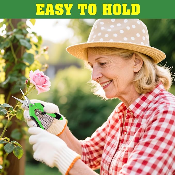 4 Pack Garden Shears, Stainless Steel Shears Gardening Tools, Scissors, Garden Clippers, Pruning Shears for Gardening Shears & Scissors (Green)