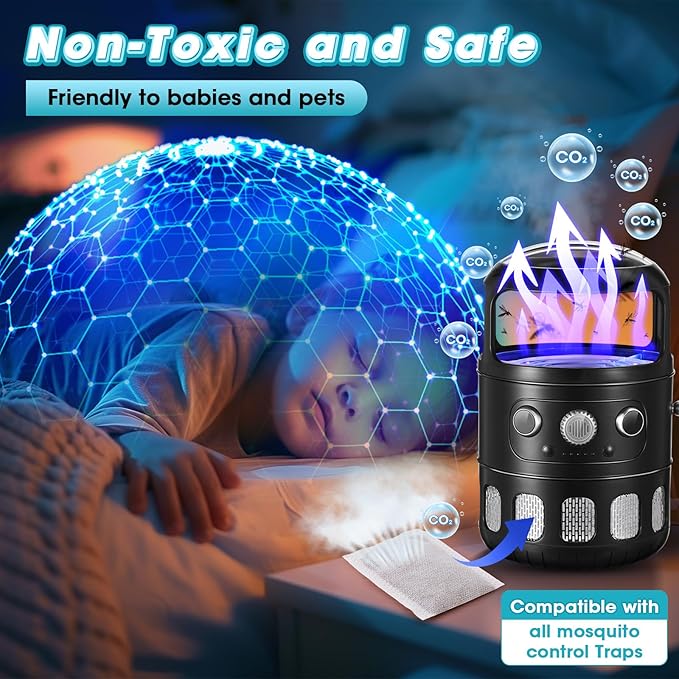 2 Pack Mosquito Attractant in Bulk, Lure for Bug Zapper Bait Refill Compatible with All Mosquito Trap Enhances Catch Rates for Indoor Outdoor Traps, Safe and Long Lasting