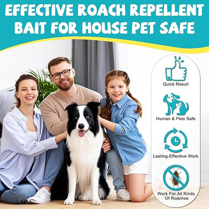 32 Pack Cockroach Gel Bait & Roach Repellent Use for Home, Quick Elimination of Indoor Roach Nests, Easy to Use & No Mess Cockroach Deterrent Indoor for Kitchen Home RV