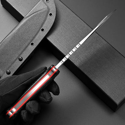 Eafengrow EF149 Fixed Blade Knife N690 Steel Blade Colorful G10 Handle Full Tang EDC Straight Knife for Hunting Camping Adventure
