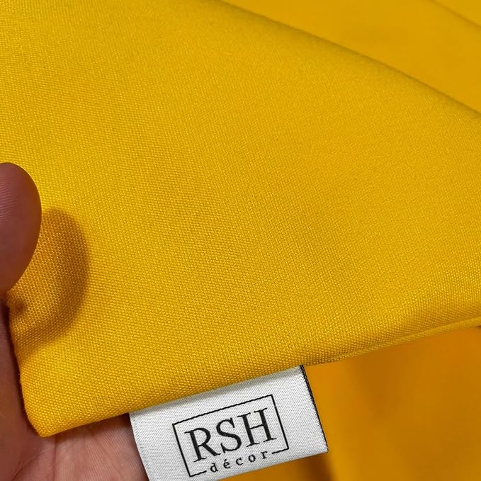 RSH DECOR: Sunbrella Pillow Covers Set of 4 | Covers Only - 26" x 16" | Outdoor Lumbar Pillow Covers Crafted with Sunbrella Performance Fabric | Canvas Sunflower Yellow
