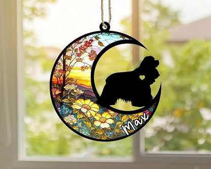 Personalized Dog Memorial, Custom Name American Cocker Spaniel Dog Christmas Ornament with Name, Custom Breeds, Pet Loss Light Catcher, Gifts for Lovers Loss of Pet Sympathy on Mothers Day Christmas