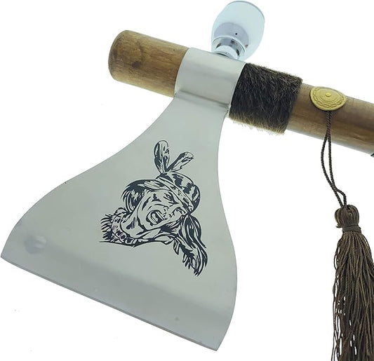 PS 19" Tomahawk Axe Hatchet with Pipe Function. for Camping, Home Decoration, Outdoor Sports Uses