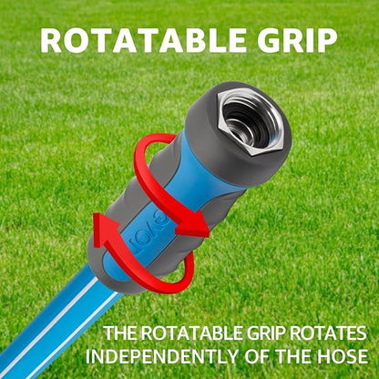 Fevone Garden Hose 150 ft., Lightweight Hybrid Water Hose, Flexible and Durable, Leak-Free Connections